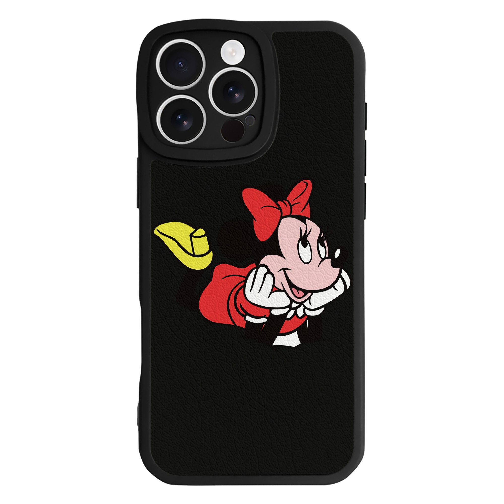 （画像用） ミッキーマウス Mickey Mouse 【iPhone 16シリーズ対応】シリコンスマホケース（レザー調） 材質：シリコン